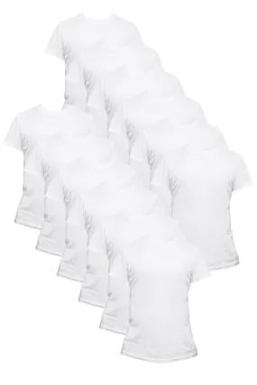 12-Pack Women's Short Sleeve White | Organic Cotton, Fair Trade & Timeless
