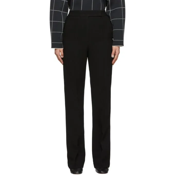 3.1 Phillip Lim Black Topstitch Cady Trousers