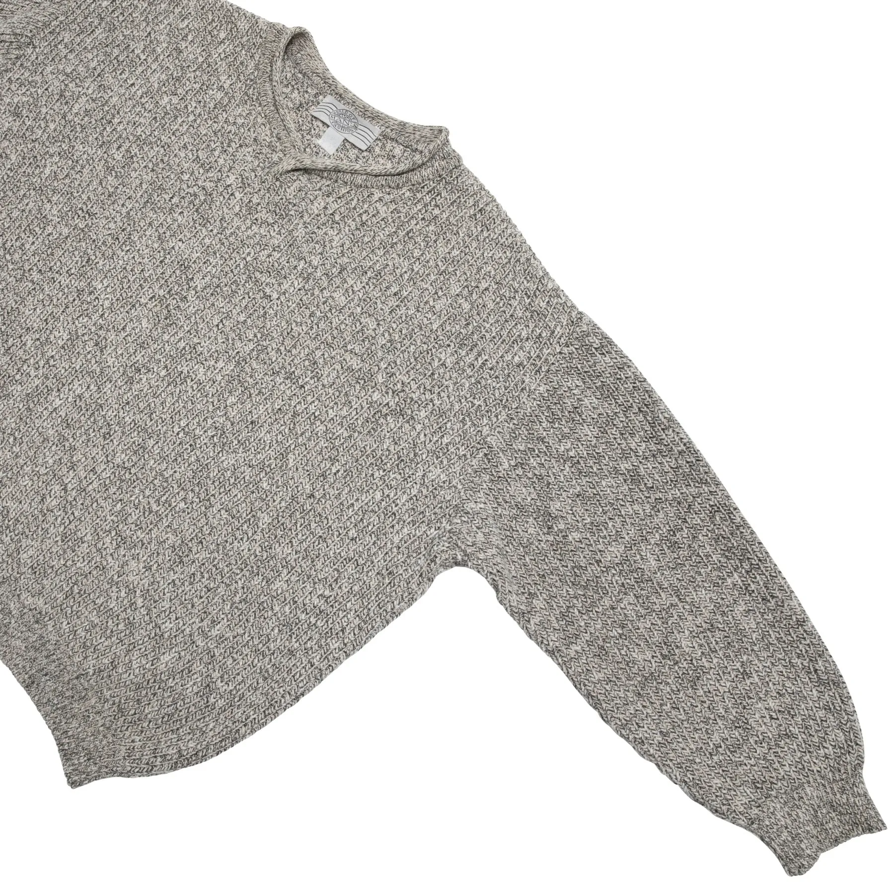 80s Heavy Guage Marled Yarn Ribbed Fisherman's Knit