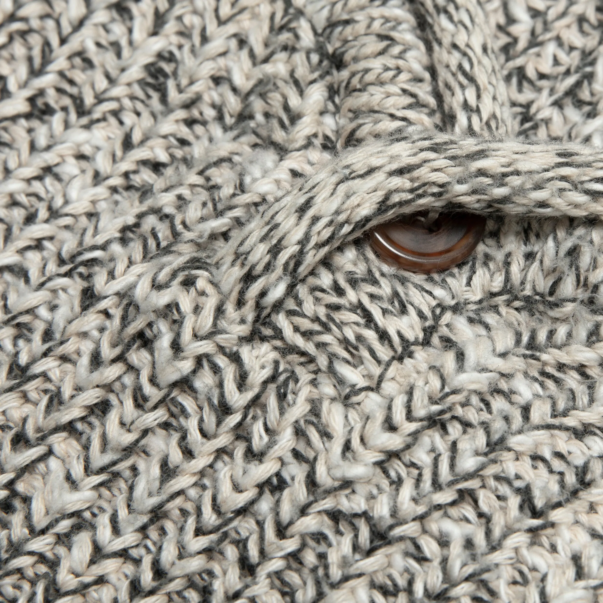 80s Heavy Guage Marled Yarn Ribbed Fisherman's Knit