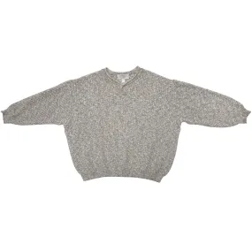 80s Heavy Guage Marled Yarn Ribbed Fisherman's Knit
