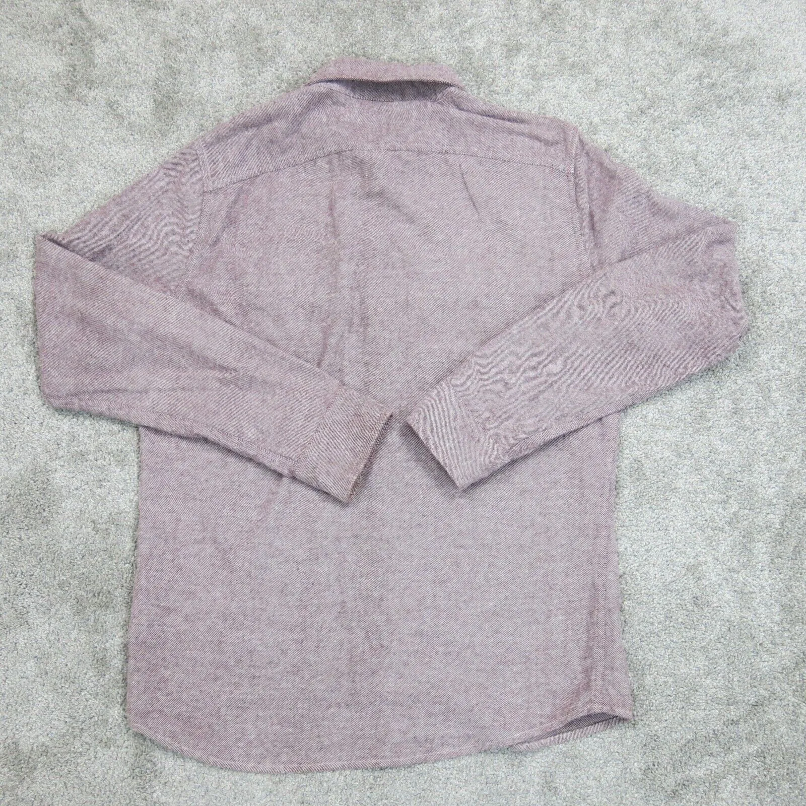 Abercrombie & Fitch Mens Muscle Button Up Shirt Long Sleeves Light Maroon Medium