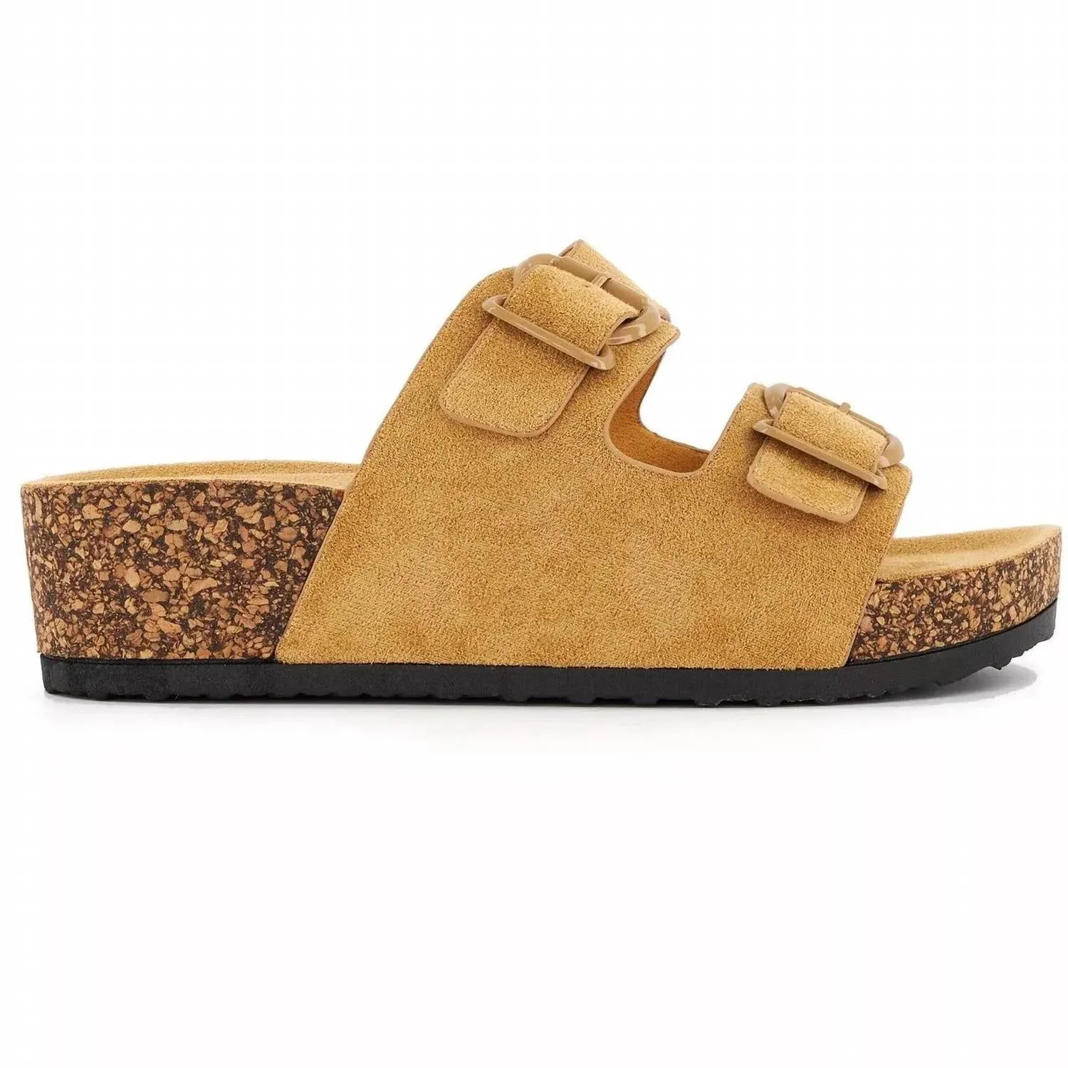 Andrea - Women's Double Strap Footbed Platform Sandals