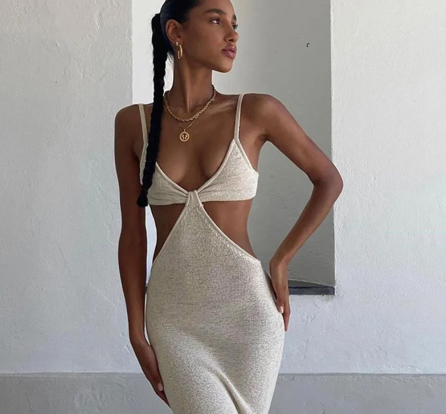 Boho Chic Hollow Out knitted Dress