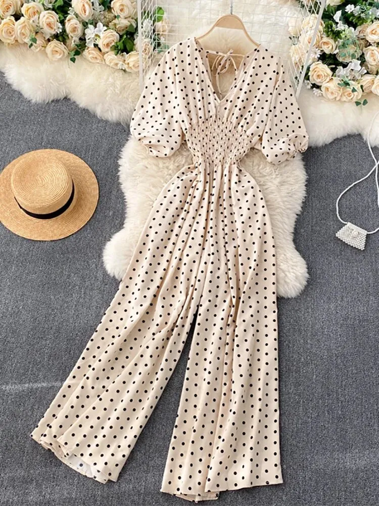 Boho Chic Polka Dot Jumpsuit