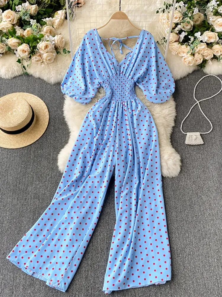 Boho Chic Polka Dot Jumpsuit