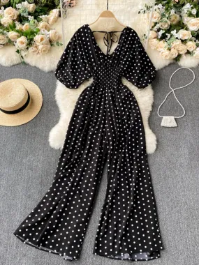 Boho Chic Polka Dot Jumpsuit