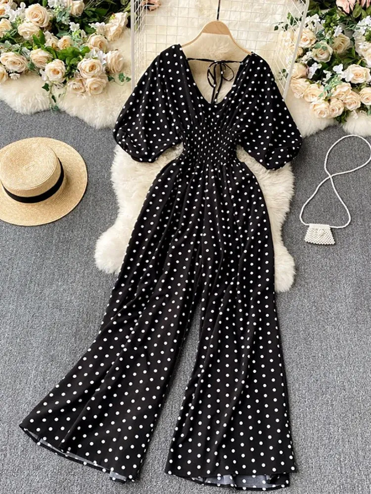 Boho Chic Polka Dot Jumpsuit