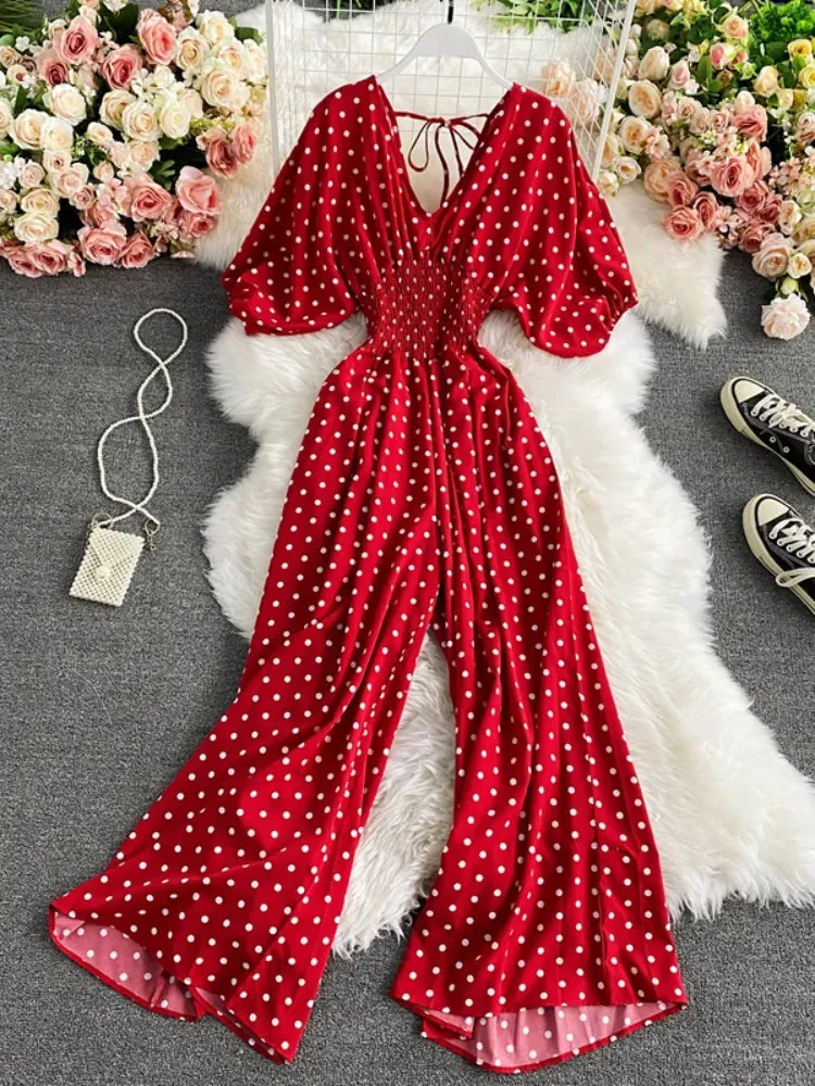 Boho Chic Polka Dot Jumpsuit