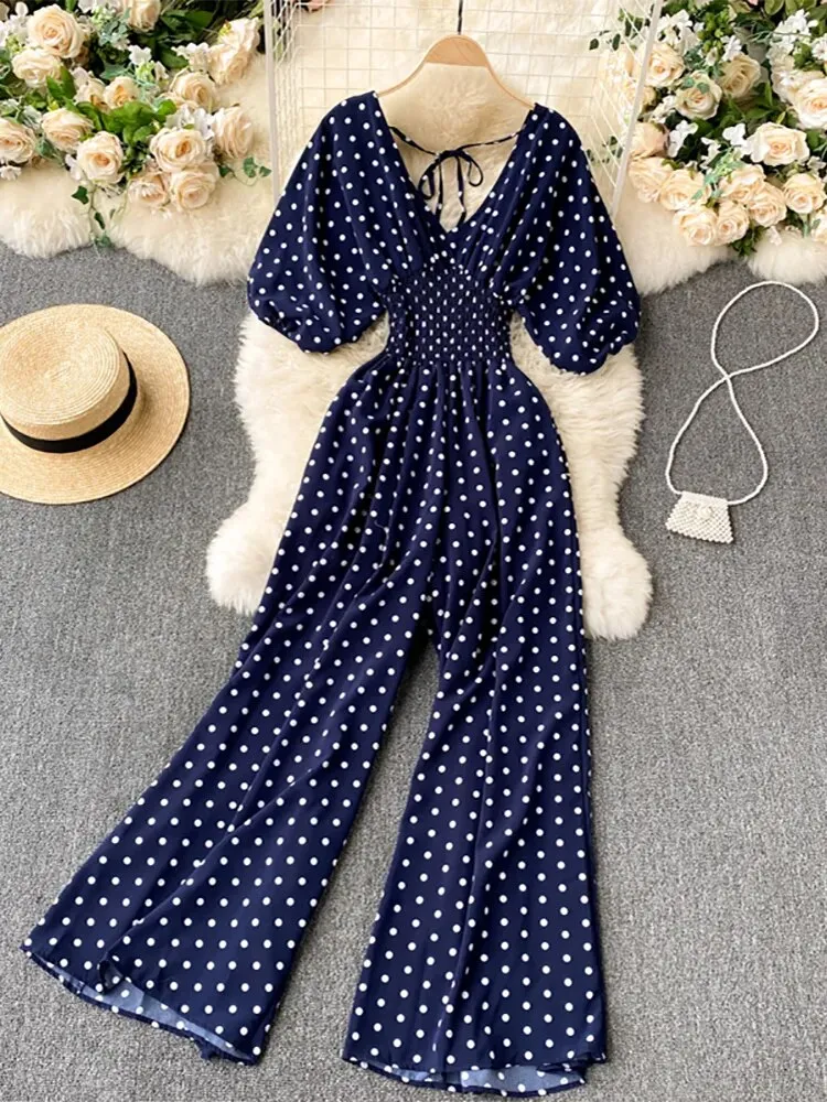 Boho Chic Polka Dot Jumpsuit