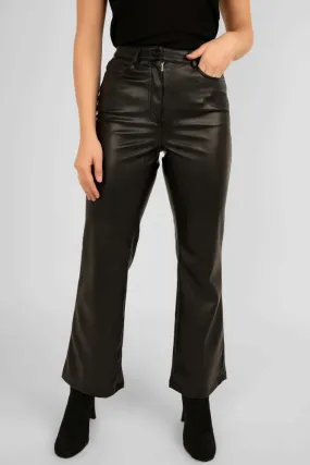 BT2022207 PU Straight Leg Pant