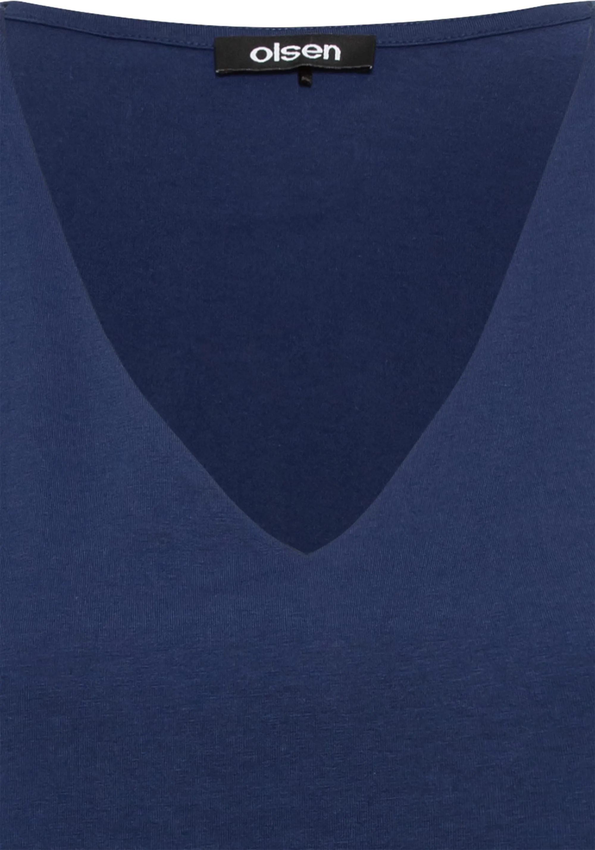 Cotton Blend Sleeveless V-Neck Shell