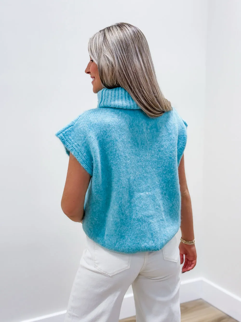 Cozy Nights Turtle Neck Sweater - Mint