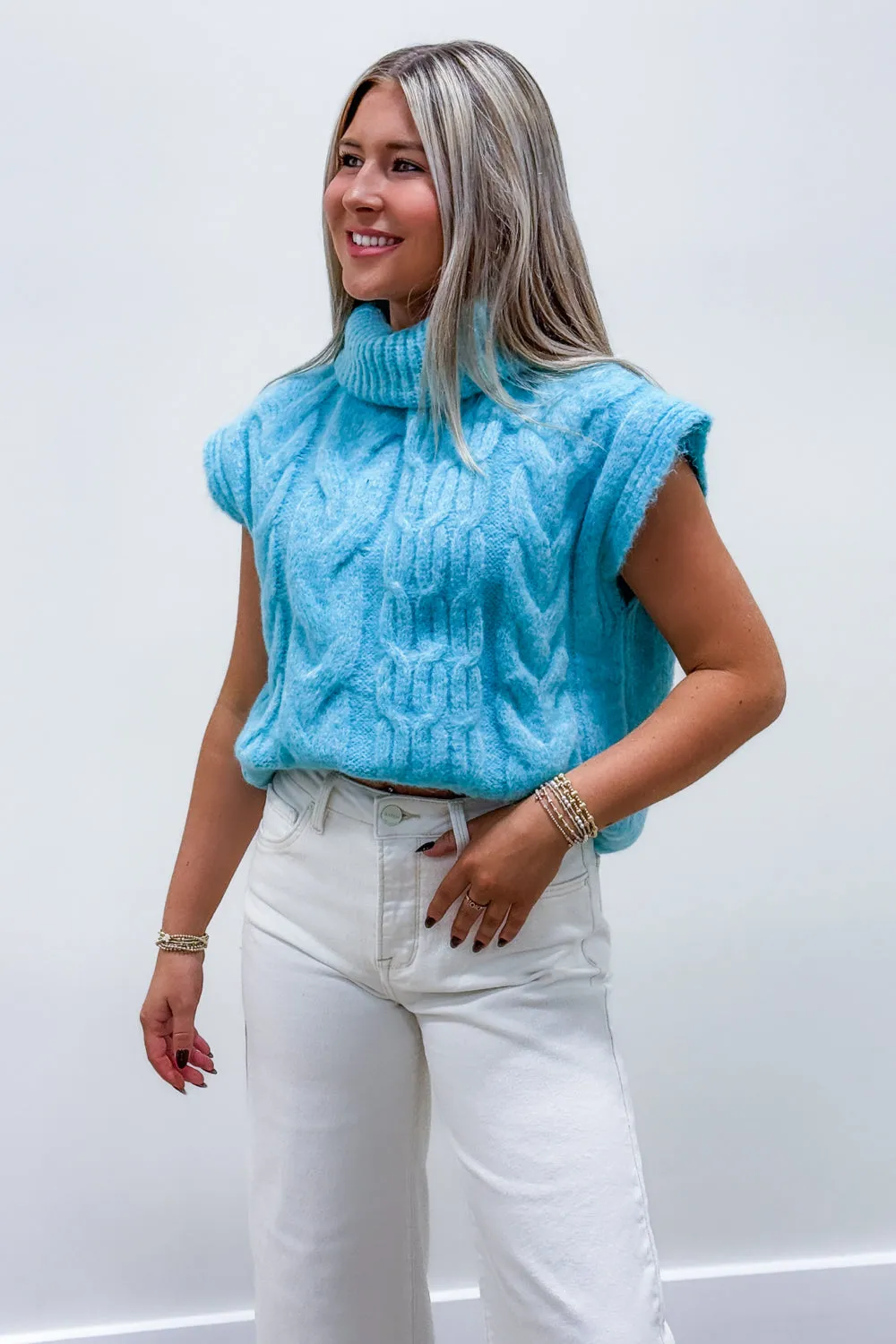 Cozy Nights Turtle Neck Sweater - Mint