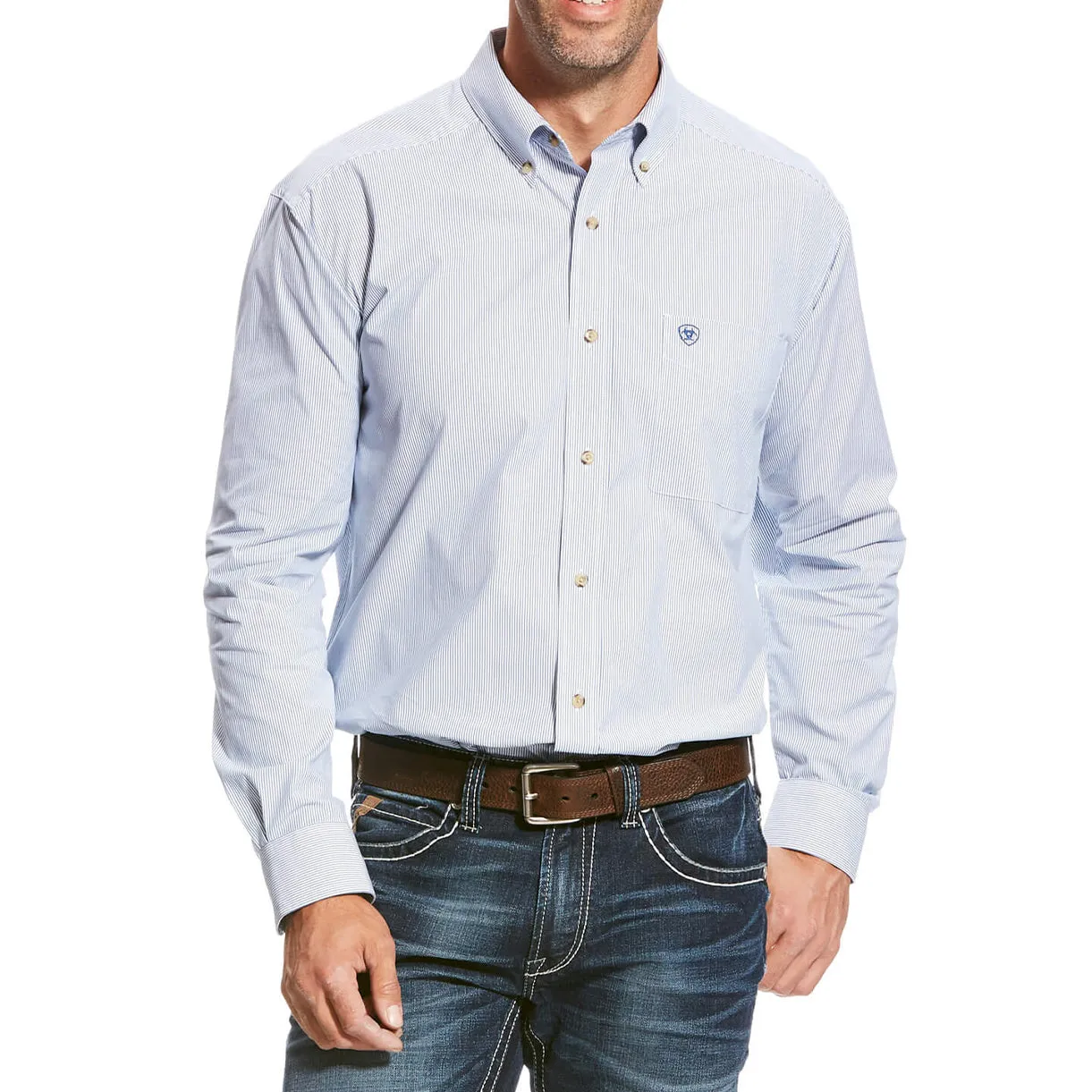 Dayne Mini Stripe Shirt - True Blue