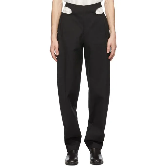 Dion Lee Black Y-Front Tie Pants