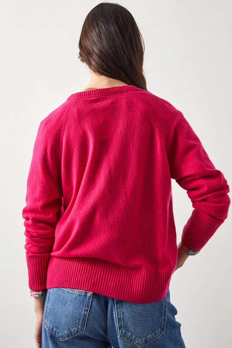 Ember Cashmere Crew Neck Cardigan