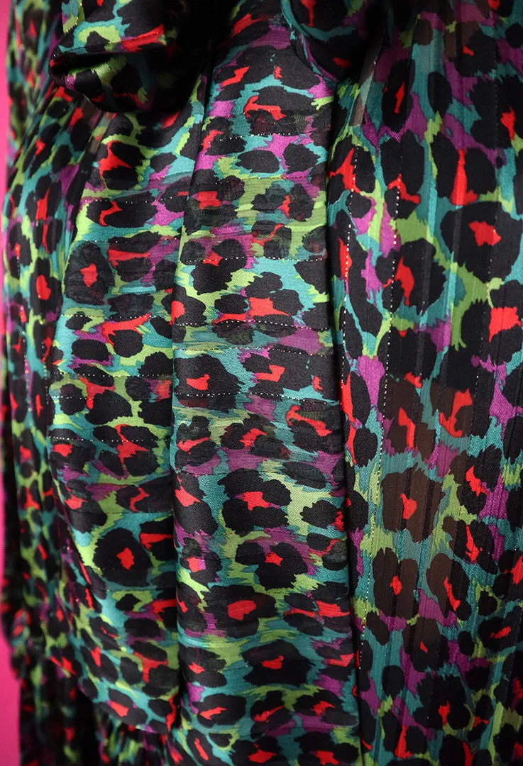 Flowy Dress Long Multicolor Leo