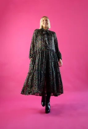Flowy Dress Long Multicolor Leo