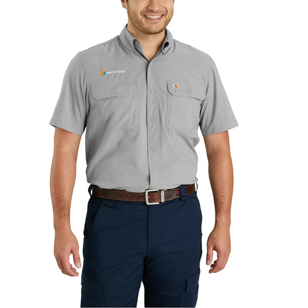 Force Relaxed Fit Lightweight Short-Sleeve Shirt - STL-Steel | Carhartt 105292