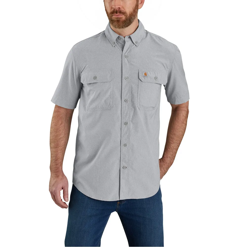 Force Relaxed Fit Lightweight Short-Sleeve Shirt - STL-Steel | Carhartt 105292