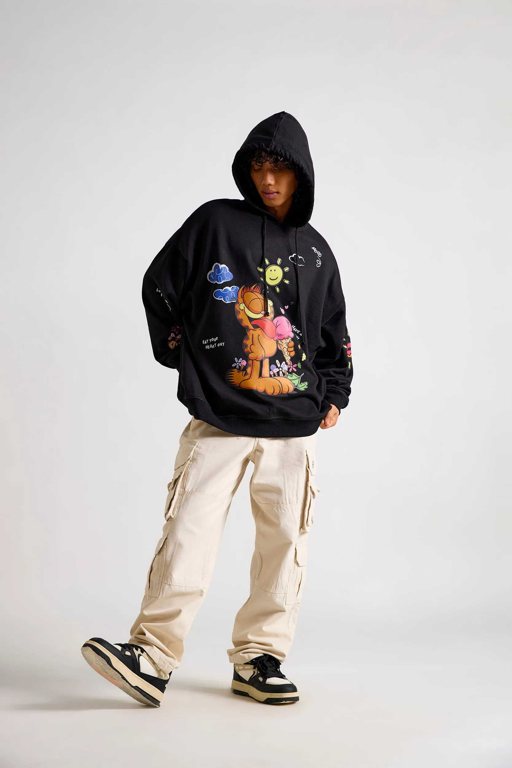 Garfield:Have A Bright Day Men's Oversized Hoodie