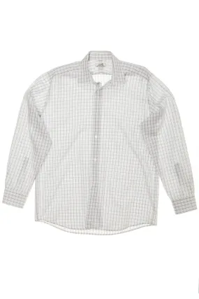 Hermes - Light Blue and Gray Checkered Button Down - IT 42