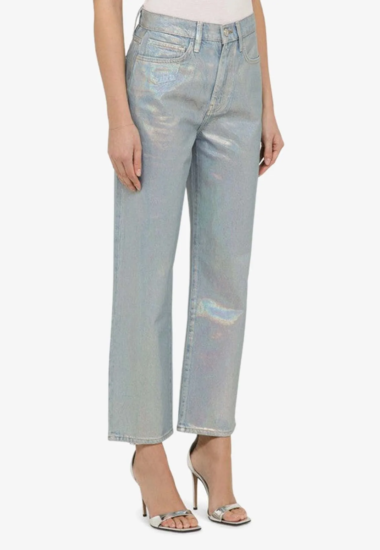 Hologram Cropped Jeans