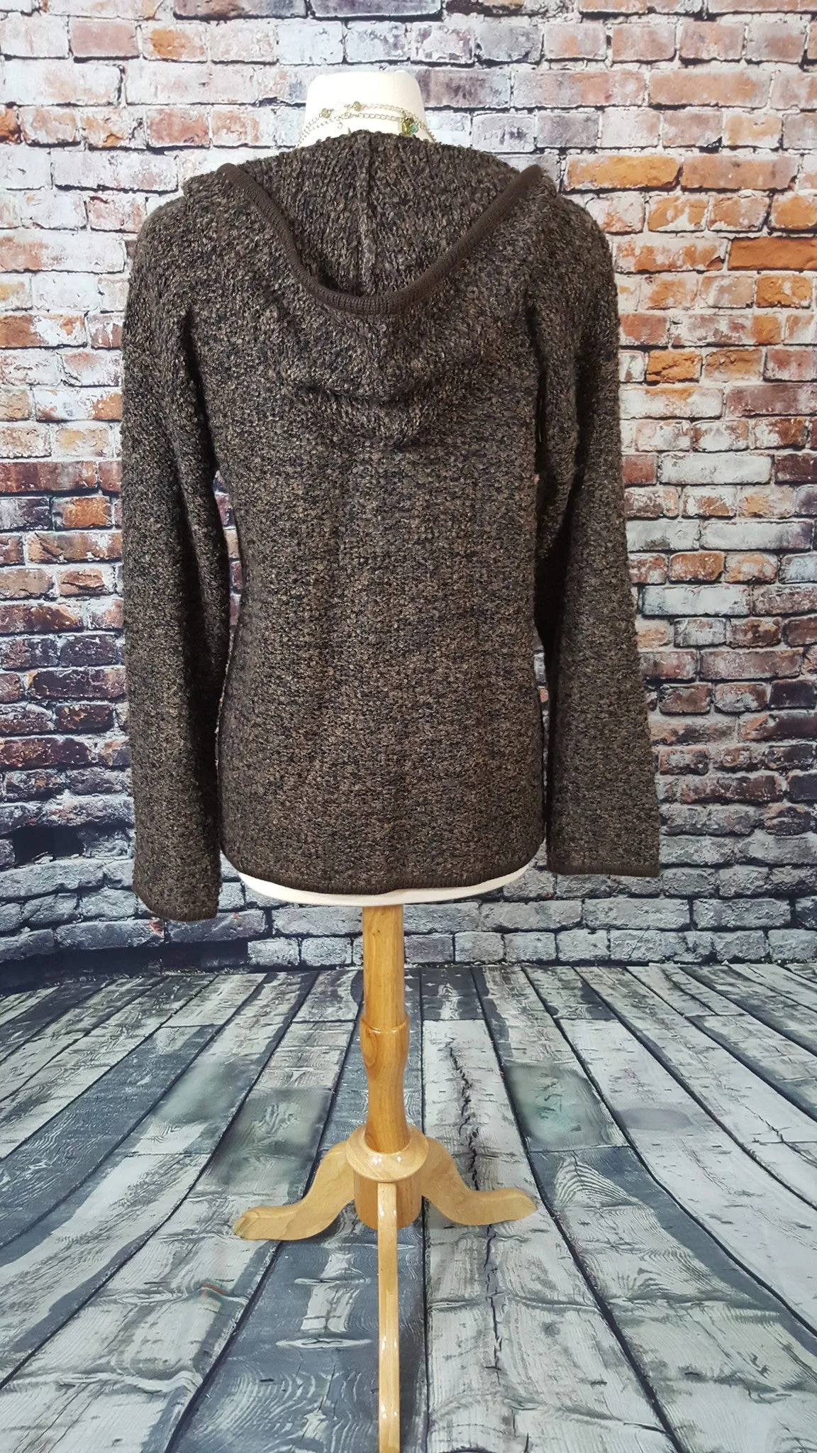 Hooded Wool Cardigan