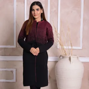 Imported Front Open Black Cozy Belted Cardigan Sweater - (CGN02)