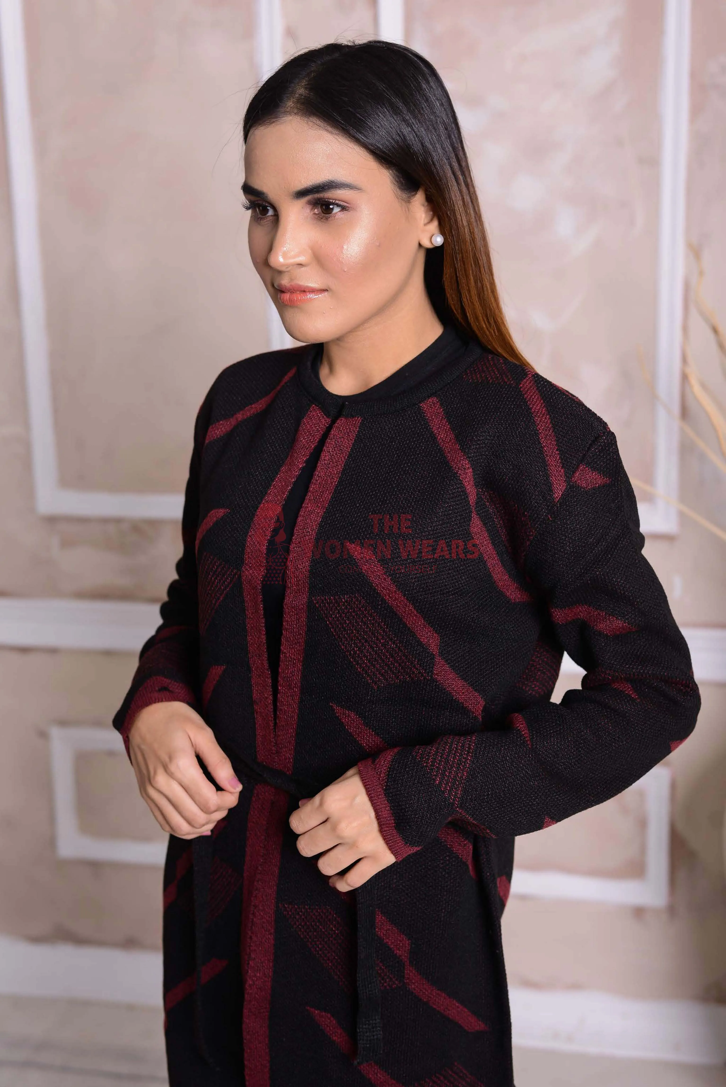 Imported Front Open Bleached Cedar Cozy Belted Cardigan Sweater - (CGN41)