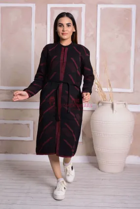 Imported Front Open Bleached Cedar Cozy Belted Cardigan Sweater - (CGN41)