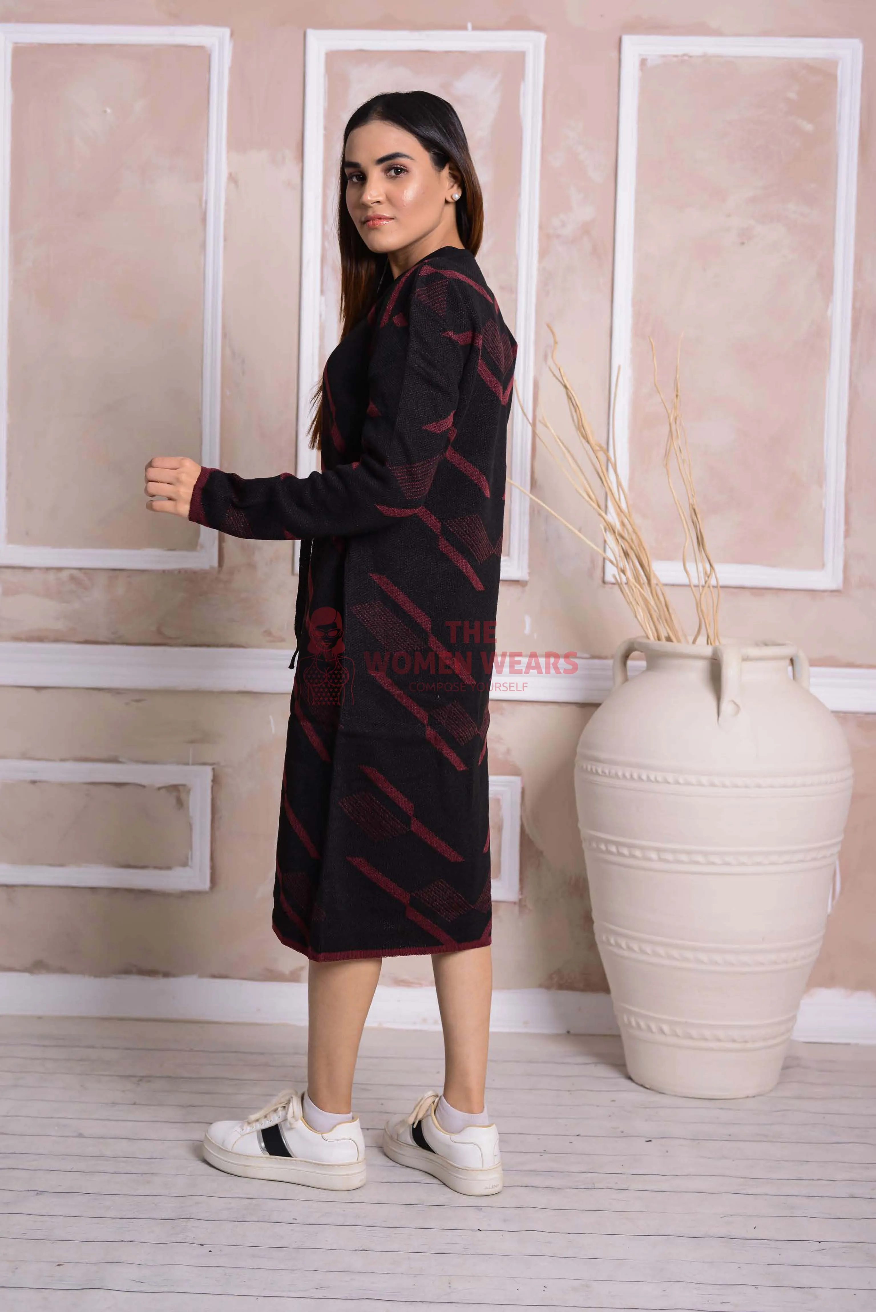 Imported Front Open Bleached Cedar Cozy Belted Cardigan Sweater - (CGN41)