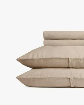 Linen Sham Set (Toast)