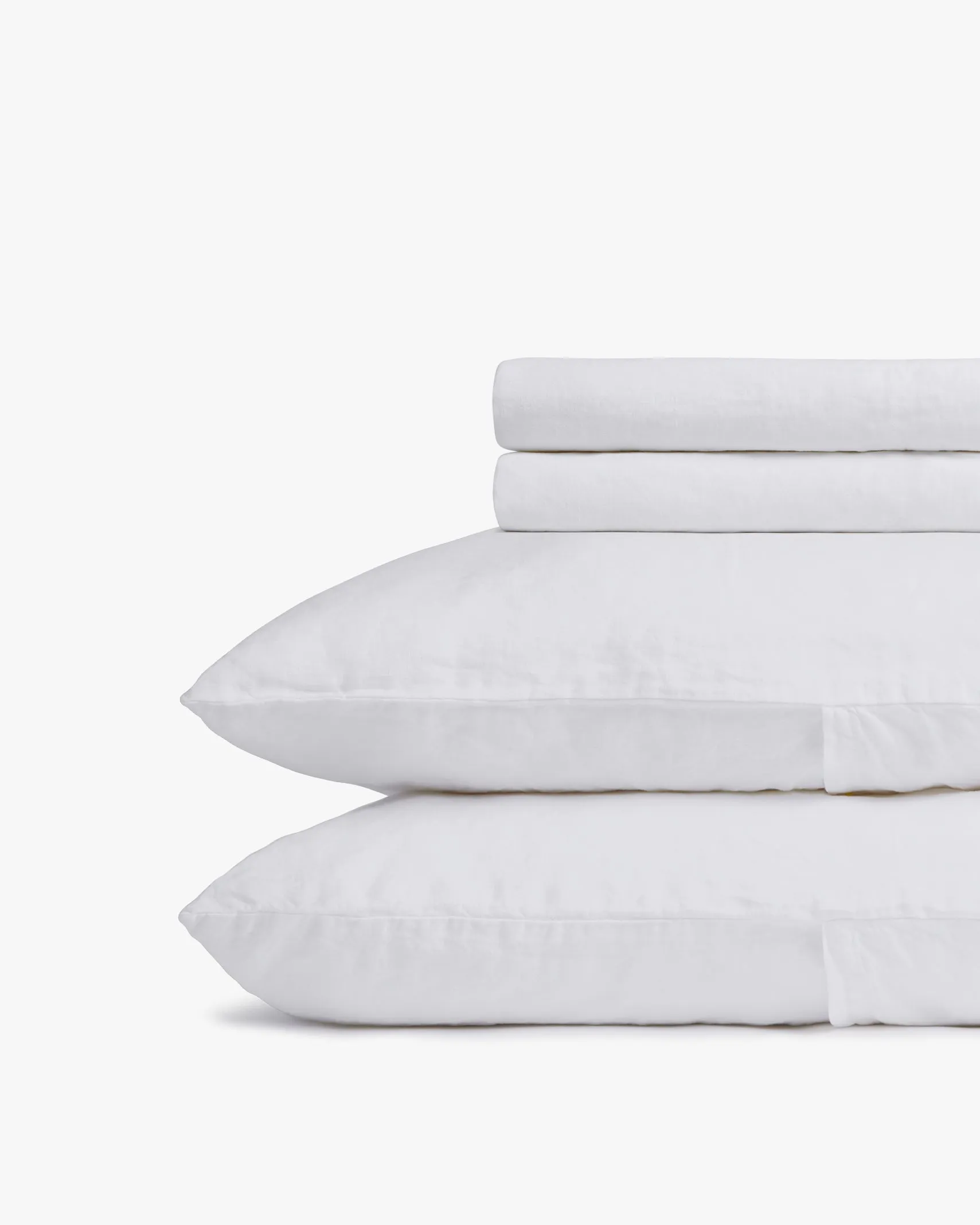 Linen Sham Set (White)