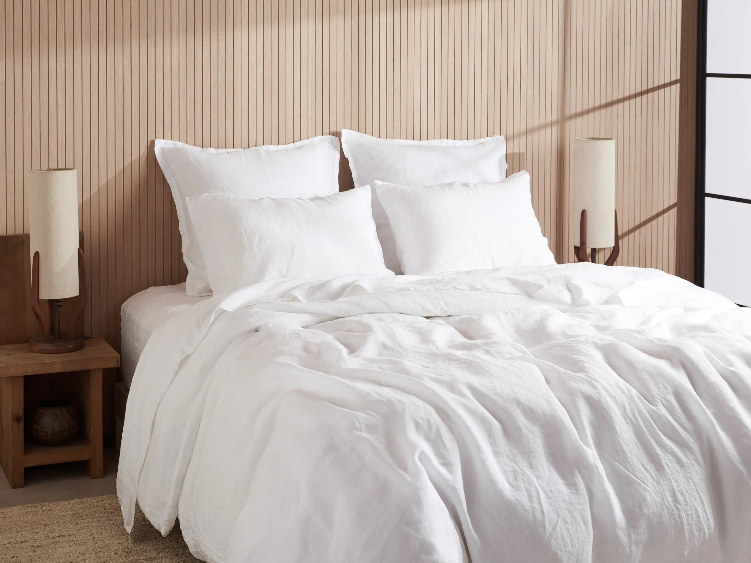 Linen Sham Set (White)