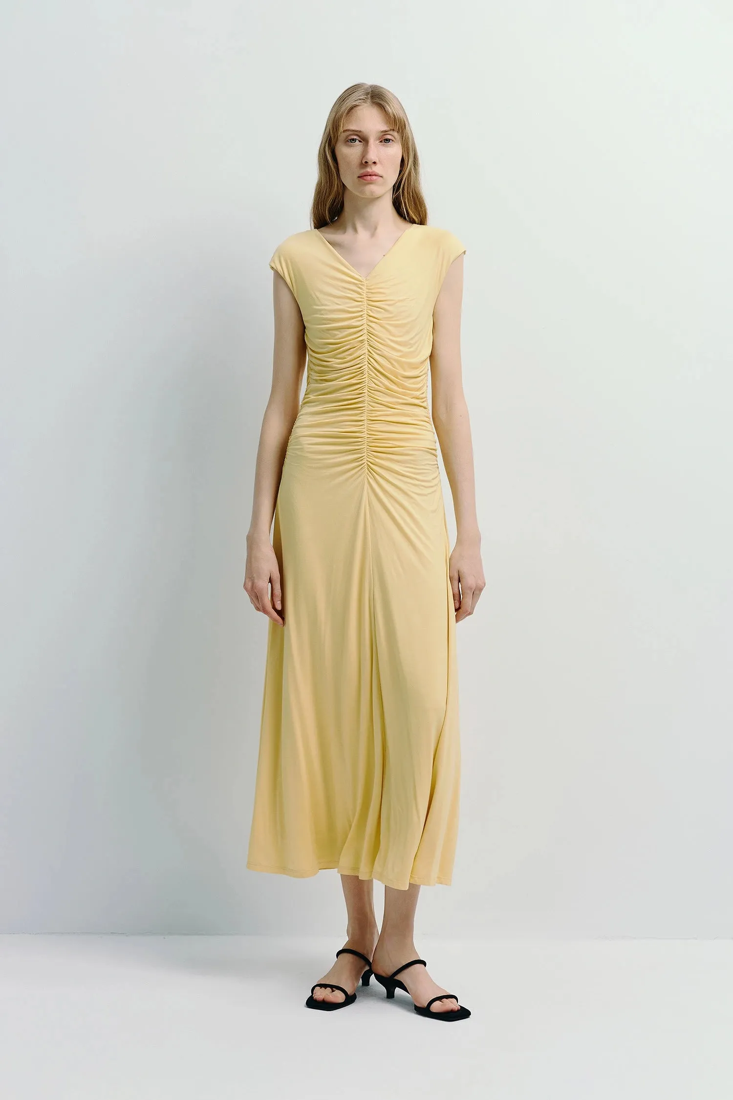 Mille Rouched Midi Dress
