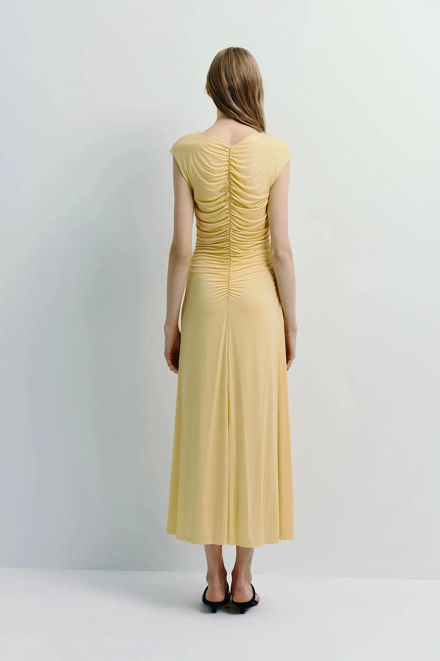 Mille Rouched Midi Dress