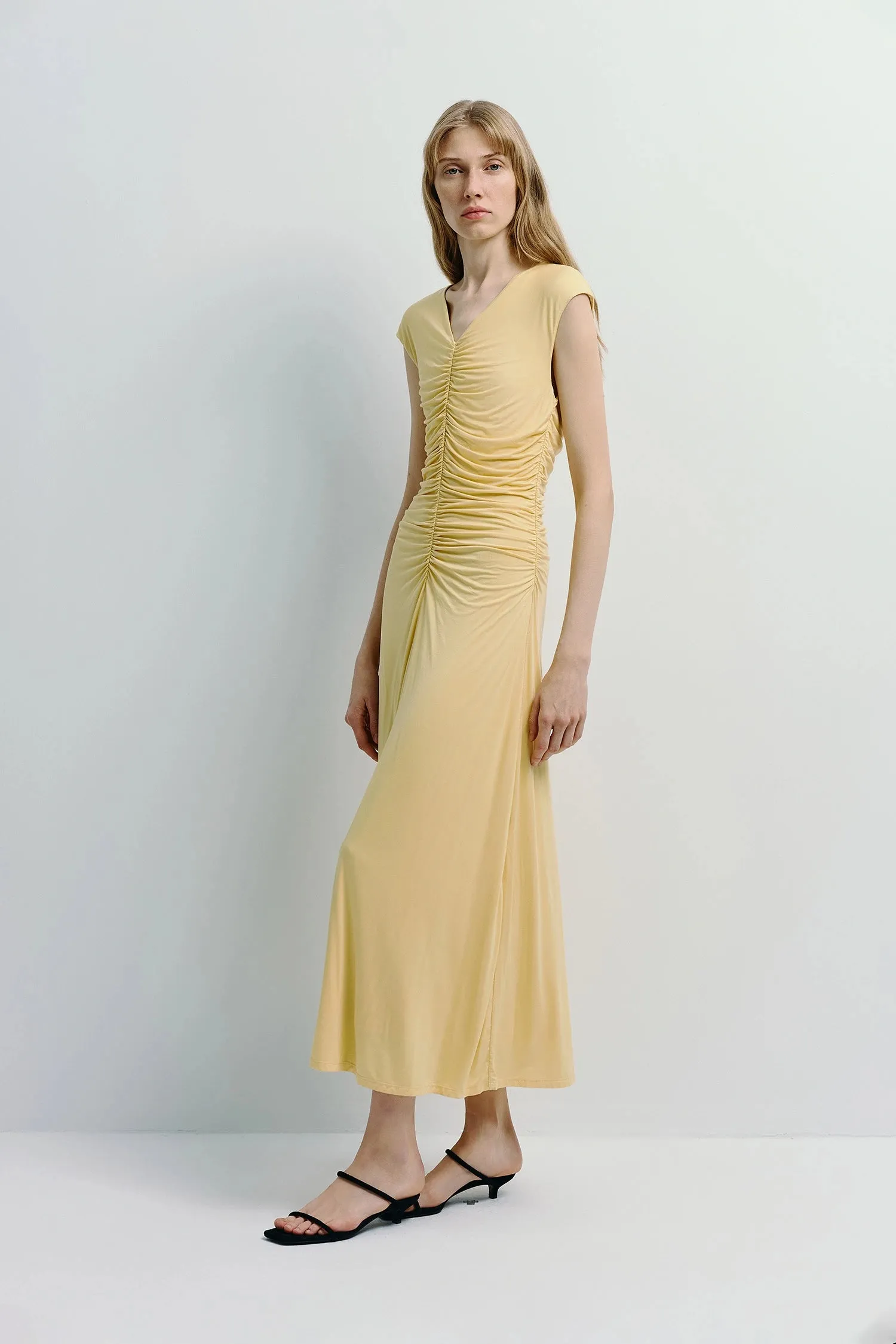 Mille Rouched Midi Dress