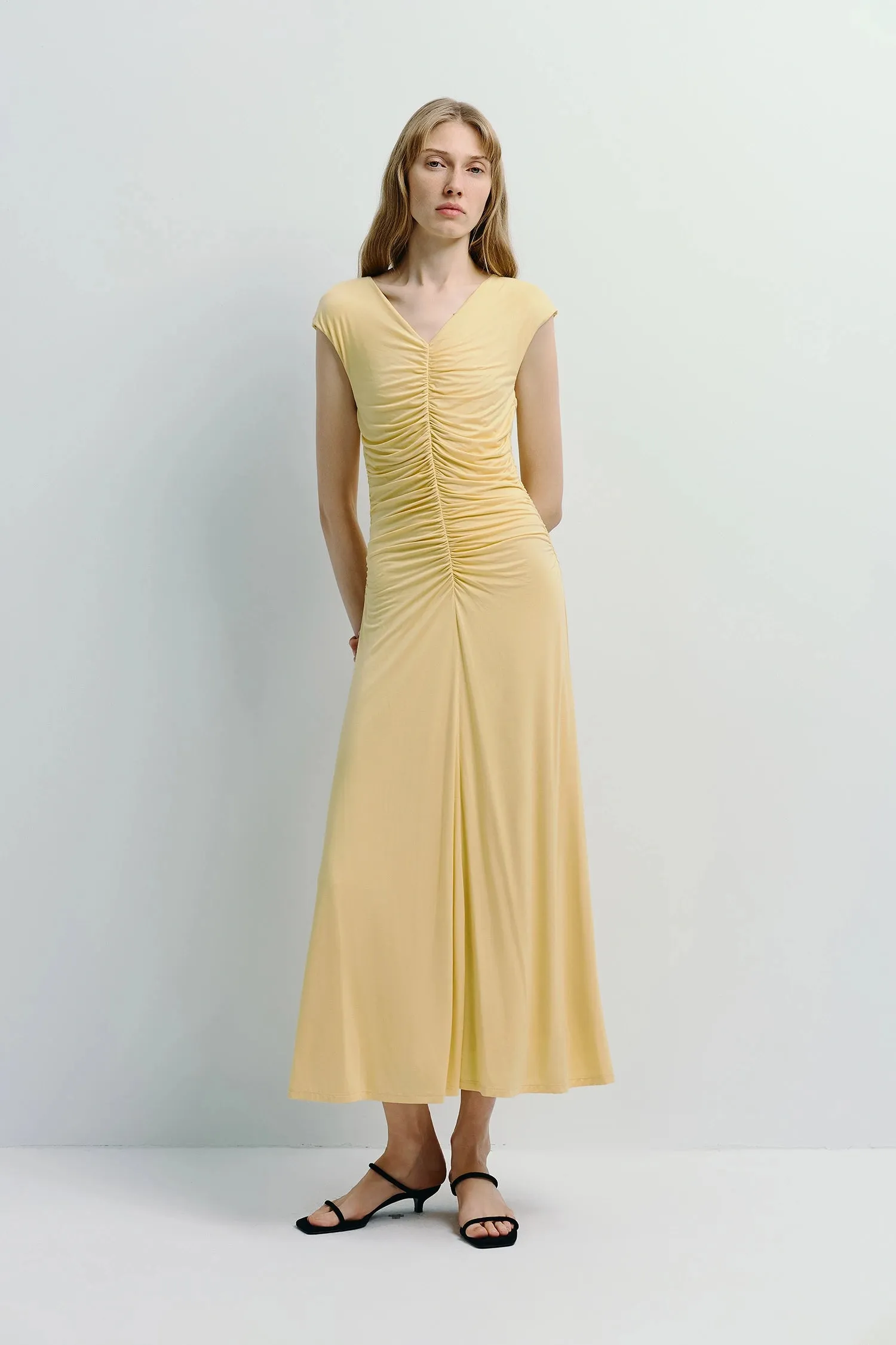Mille Rouched Midi Dress