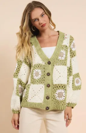 Myriam Daisy Crochet Cardigan