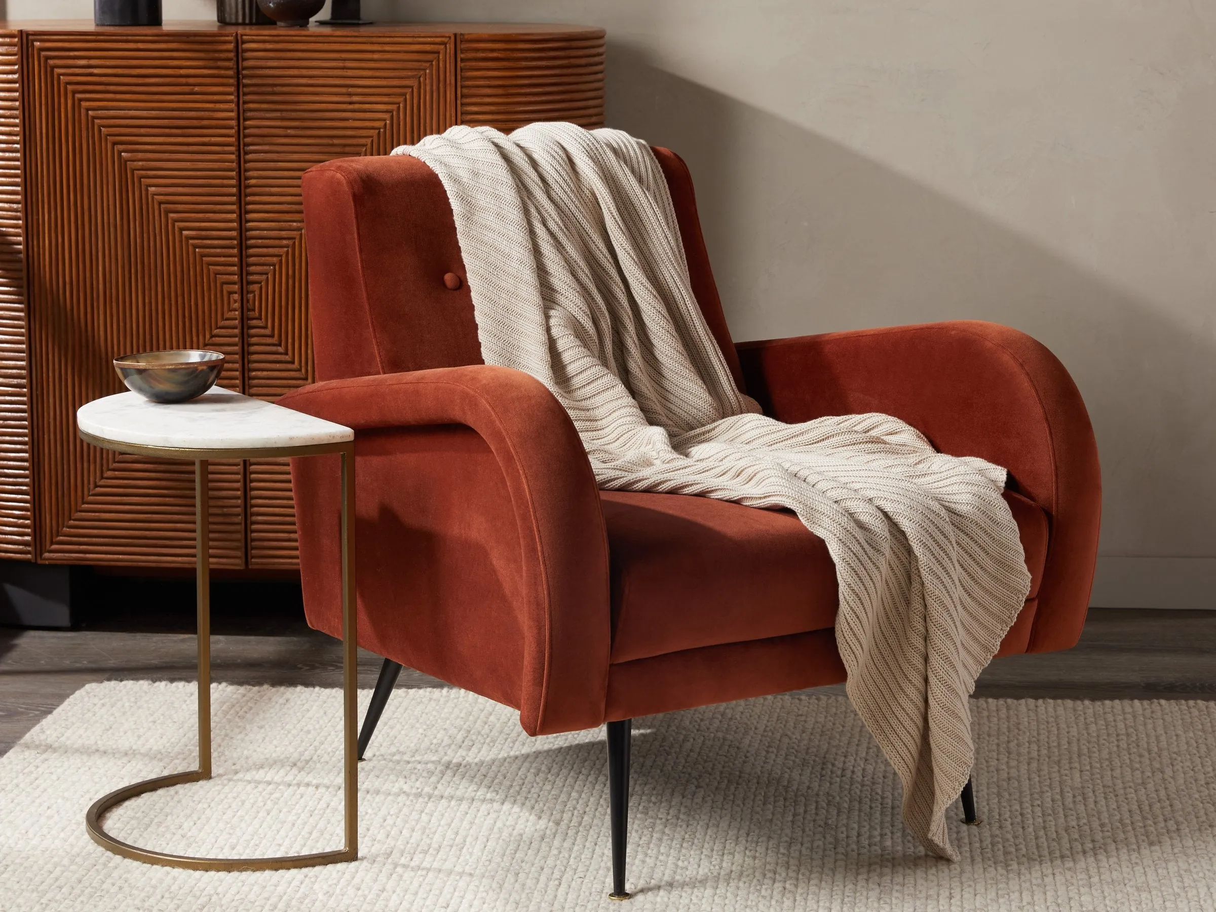Oversized Rib Knit Throw (Flax)