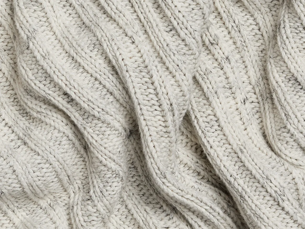 Oversized Rib Knit Throw (Marled)
