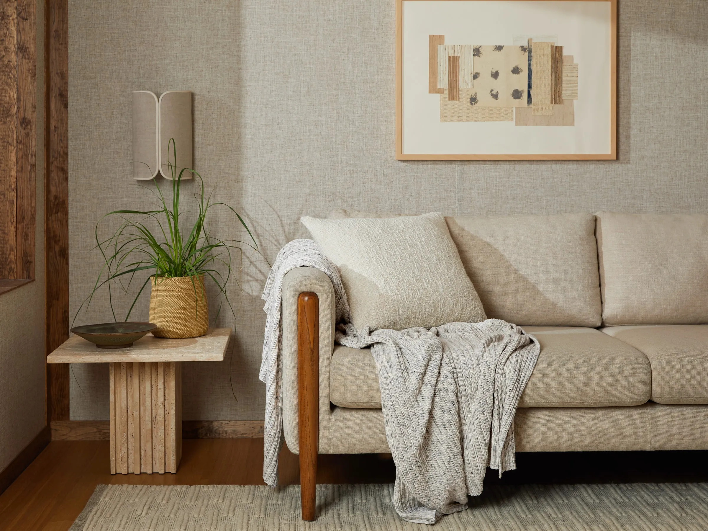 Oversized Rib Knit Throw (Marled)