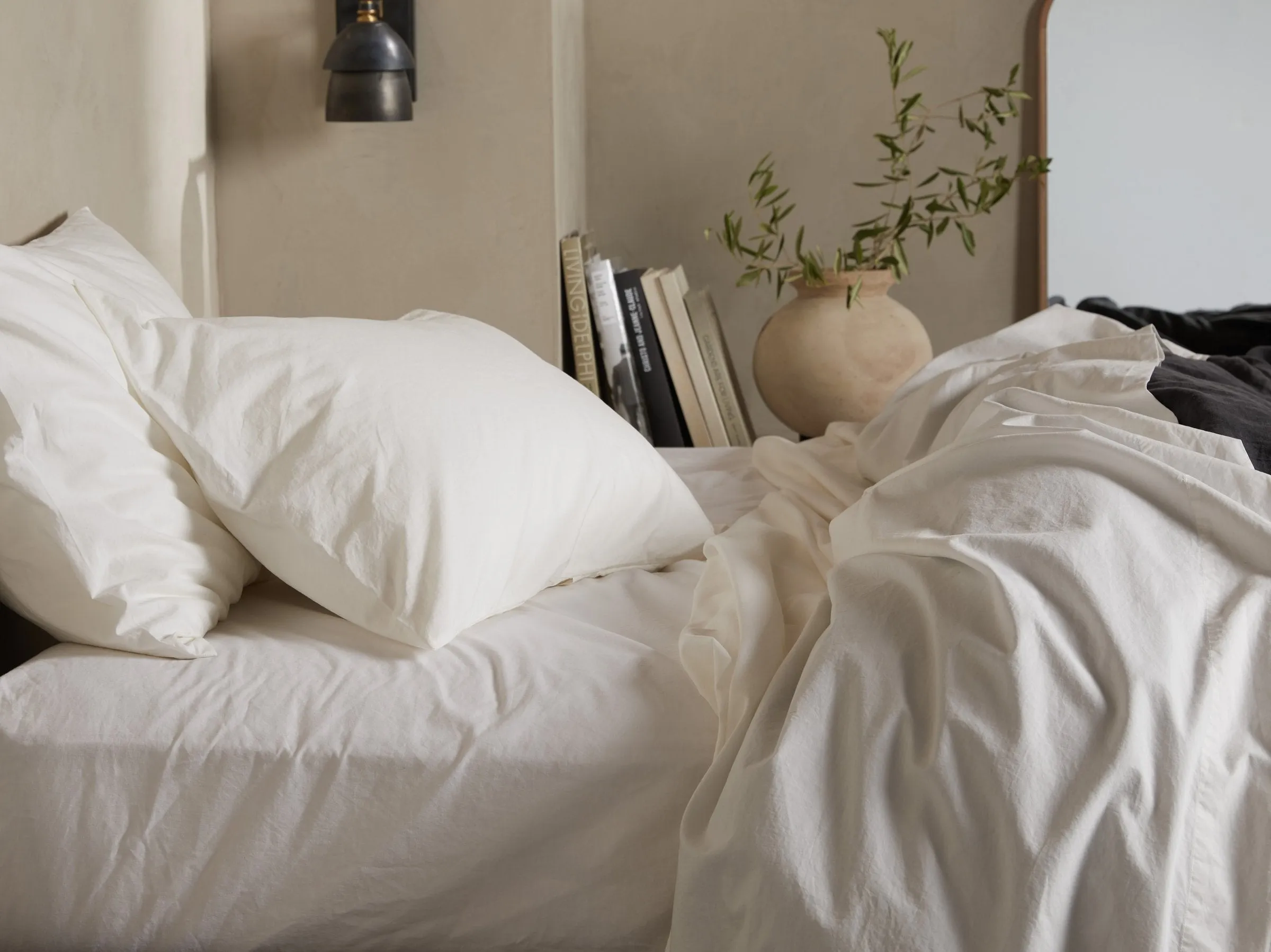 Percale Sheet Set - Cream K/CK