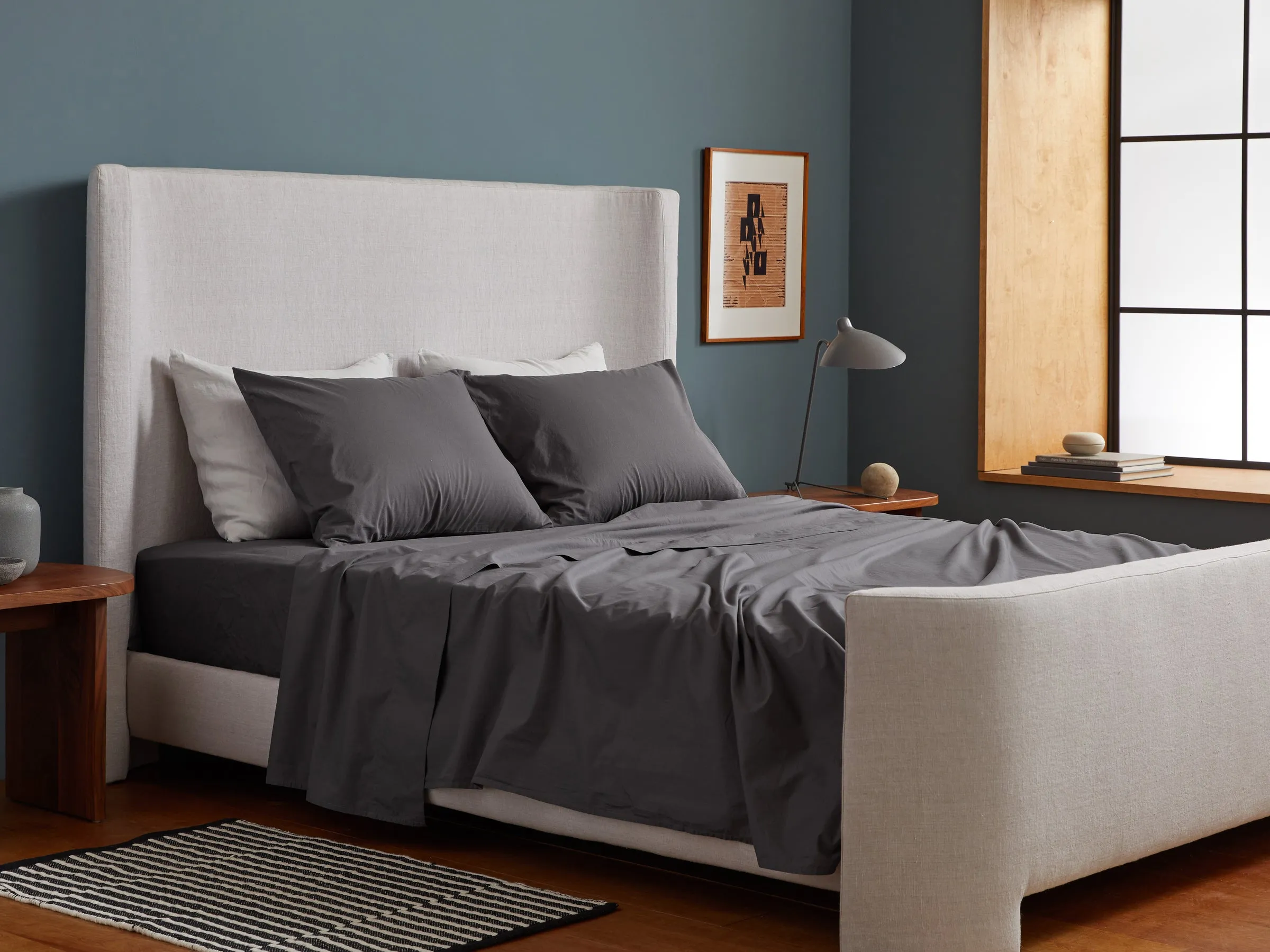 Percale Sheet Set - Slate K/CK