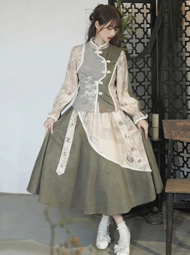 Print Flared Top   Skirt China