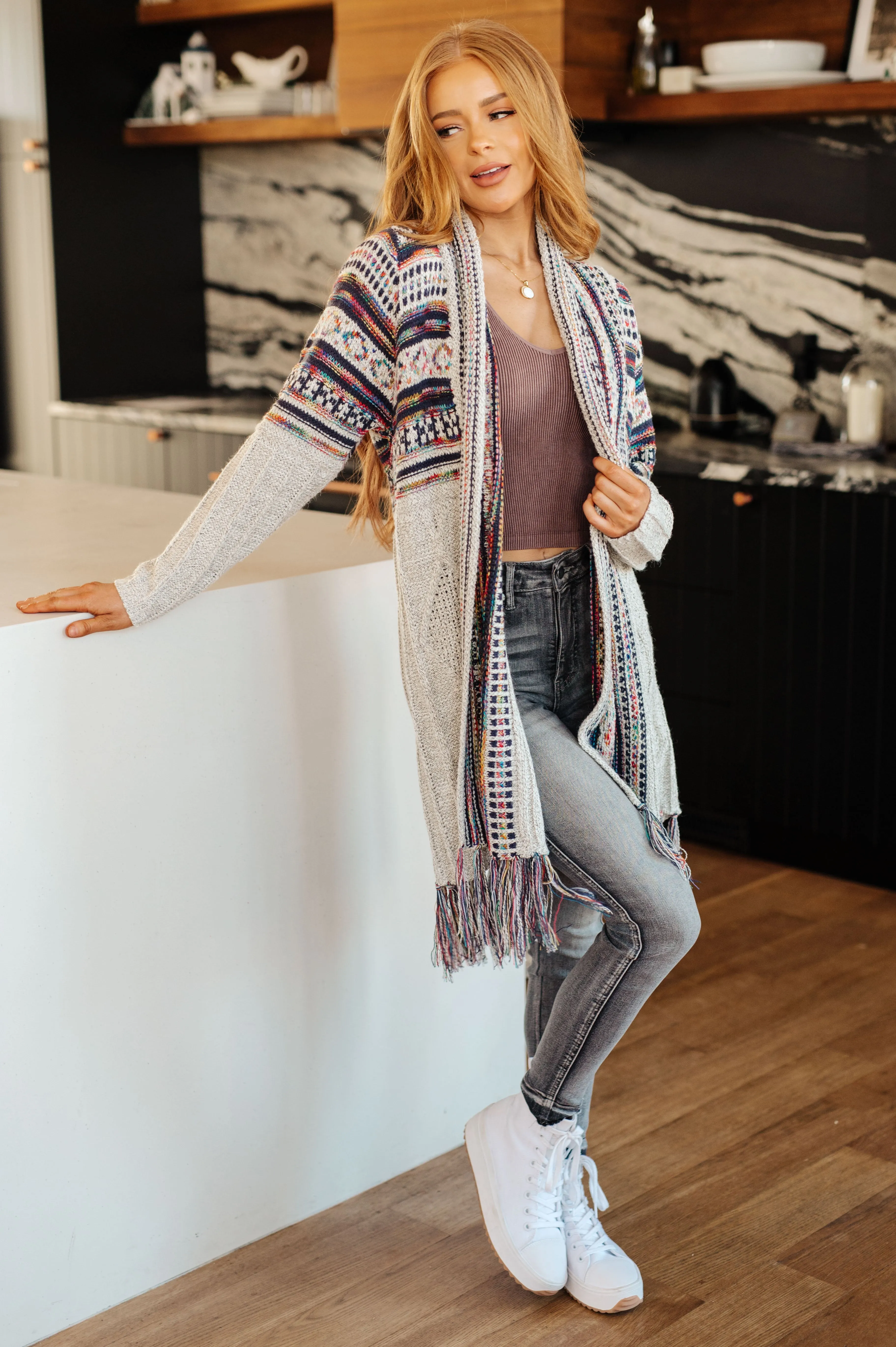 Sahia Fringe Cardigan
