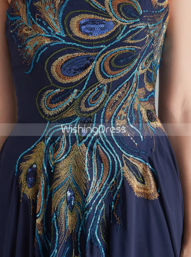 Strapless Evening Dresses,Dark Navy Homecoming Dress,Simple Prom Dress,HC00201