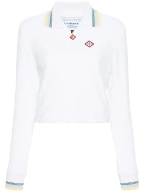 towelling-finish cropped bomber jacket